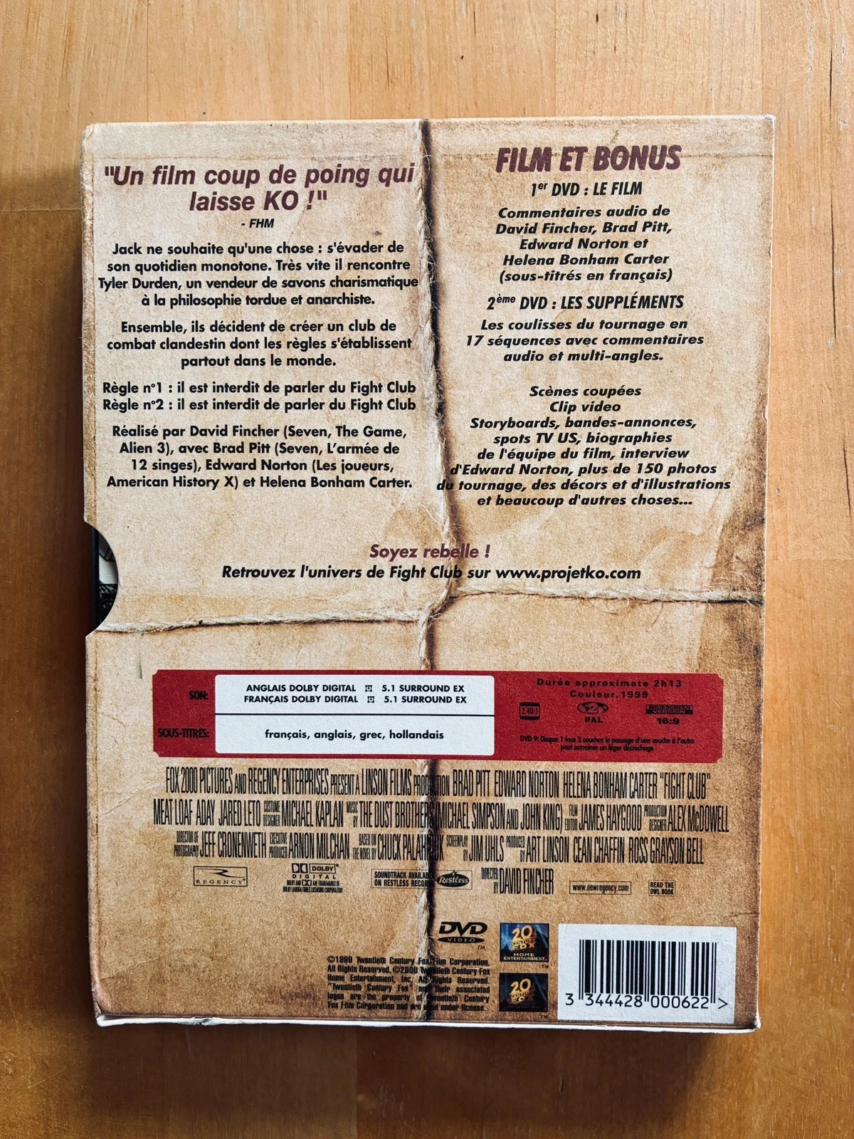 Coffret DVD Fight Club de David Fincher editie collector. – photo 2